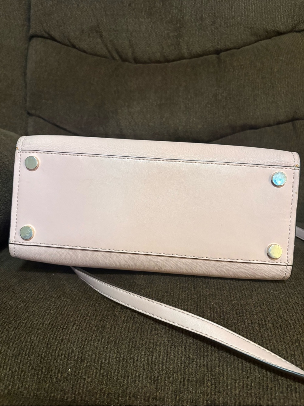 Michael Kors Light Pink Saffiano Leather Satchel with Crossbody Strap - Picture 8 of 11